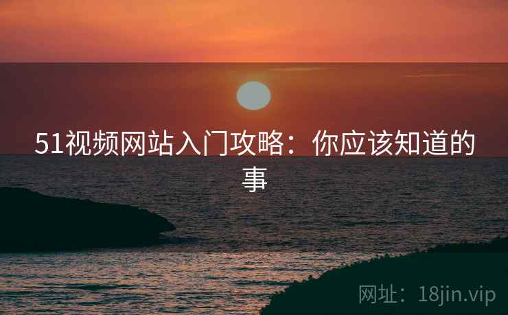 51视频网站入门攻略：你应该知道的事