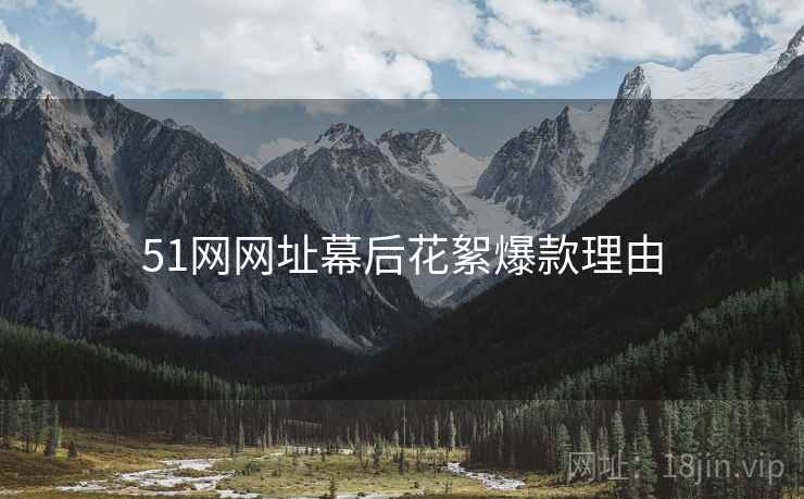 51网网址幕后花絮爆款理由