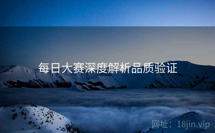 每日大赛深度解析品质验证