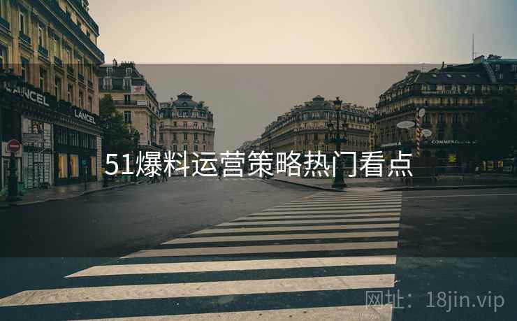 51爆料运营策略热门看点