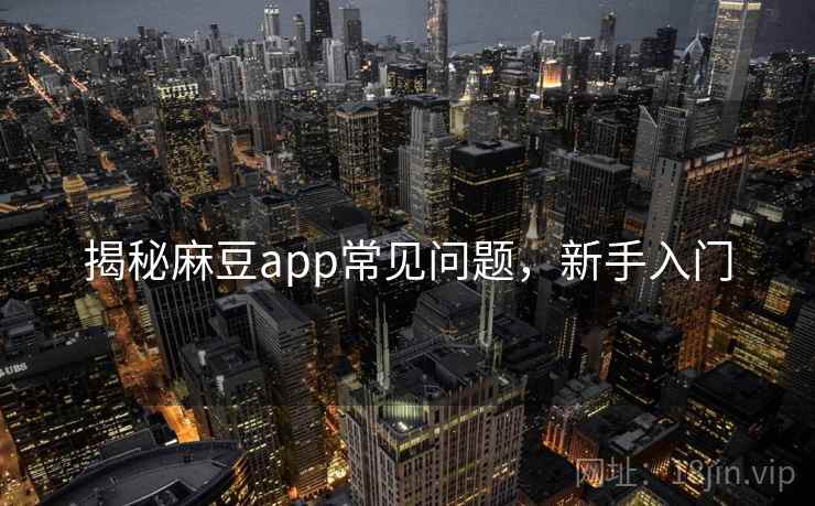揭秘麻豆app常见问题，新手入门